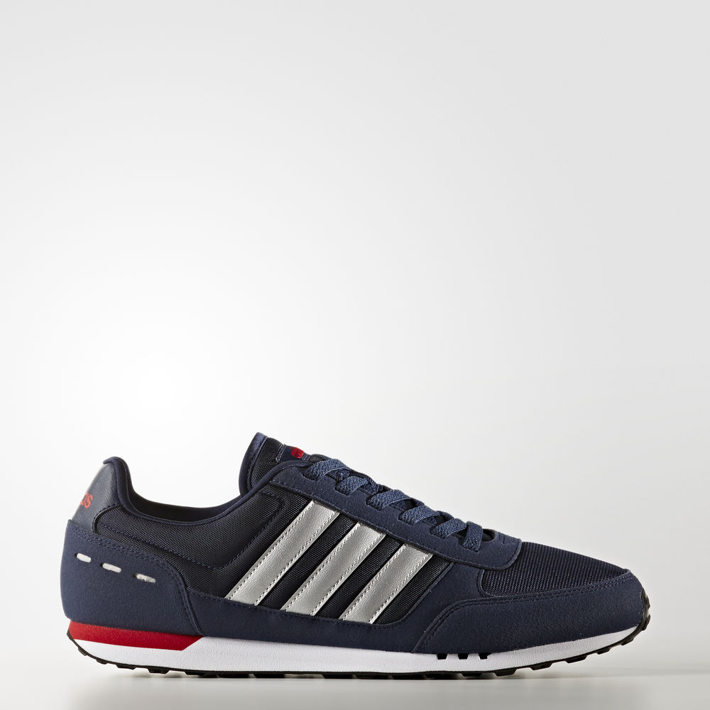 Adidas City Racer - αθλητικα παπουτσια ανδρικα - Σκουρο Μπλε/Ασημι/Βαθυ Κοκκινα,Μέγεθος: EU 36 – 54